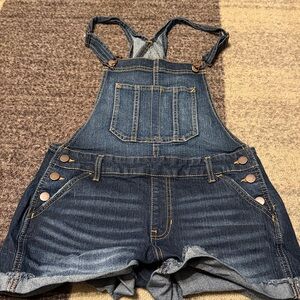 NOBO Relaxed Fit Denim Overall Shorts